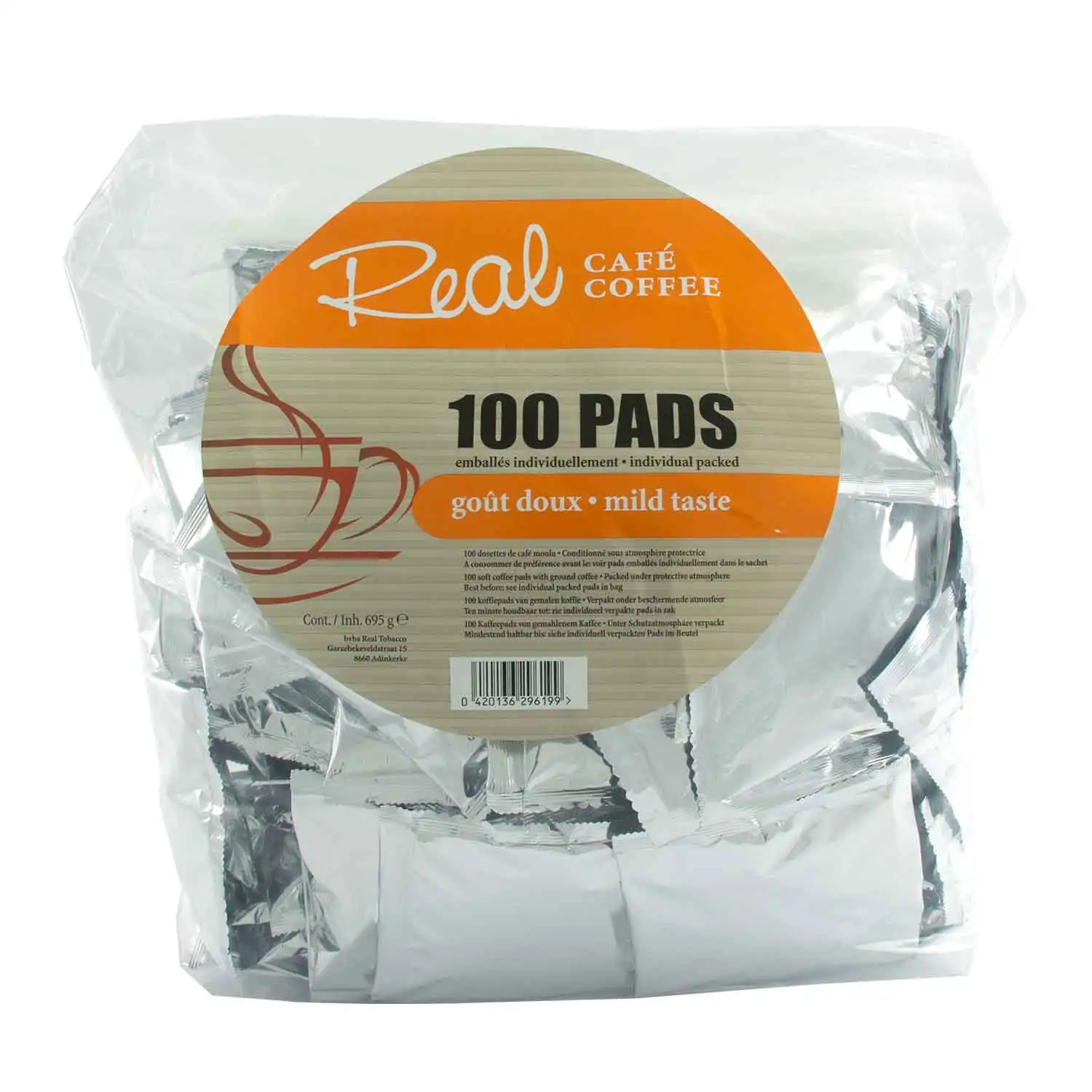 Real coffee mild 100 pads