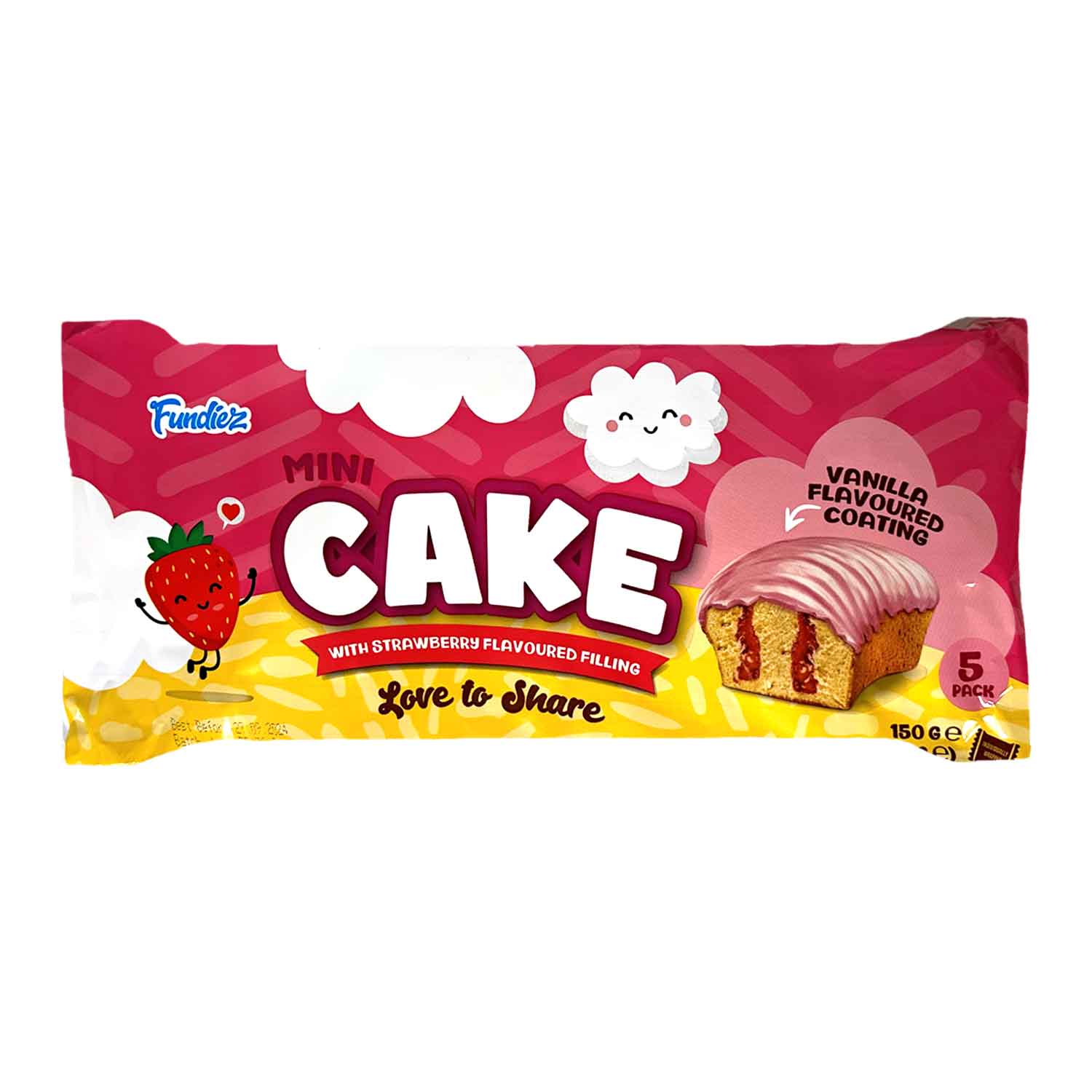 Fundiez mini cake strawberry 5x30g - Buy at Real Tobacco