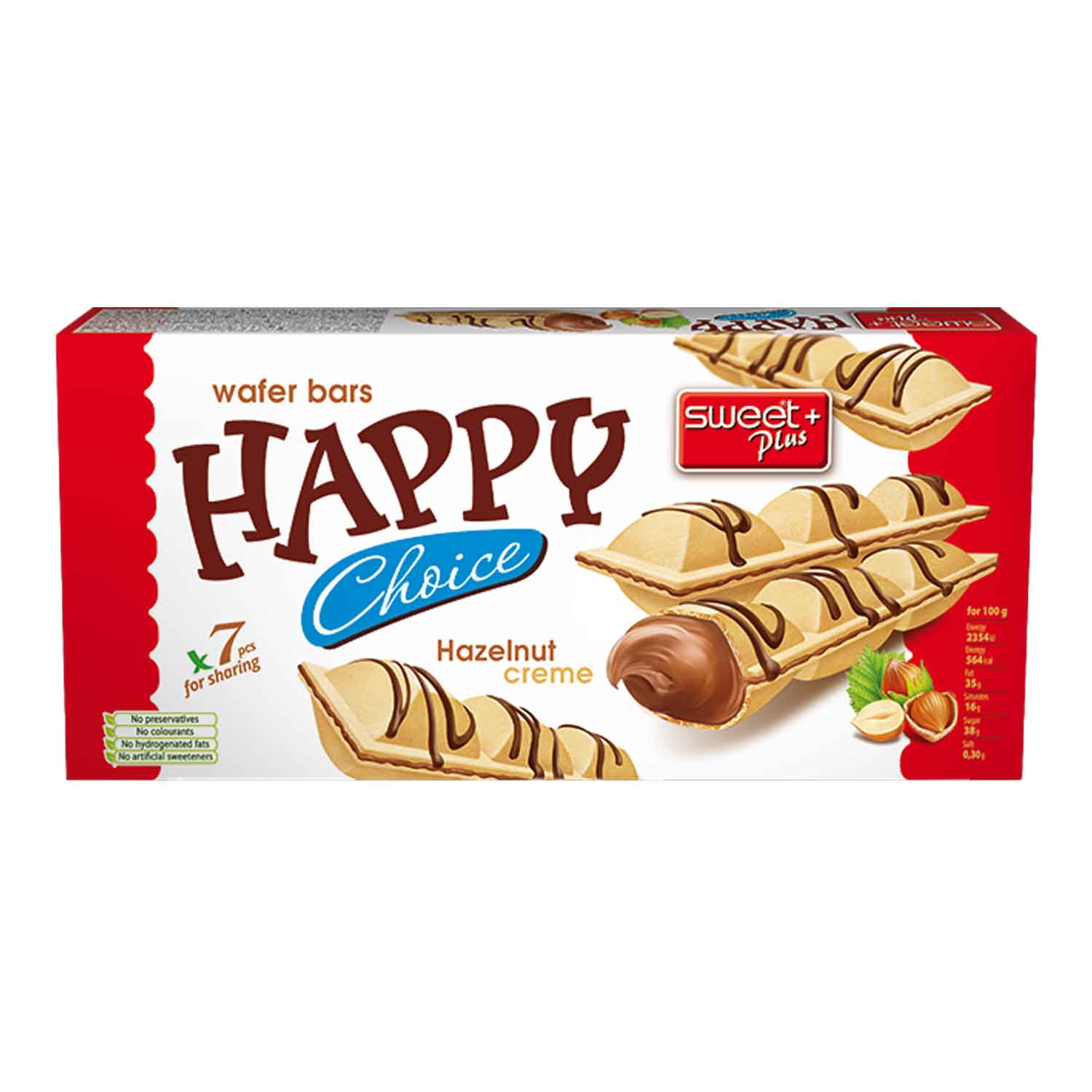 Happy choice wafer bar hazelnut 120g - Buy at Real Tobacco
